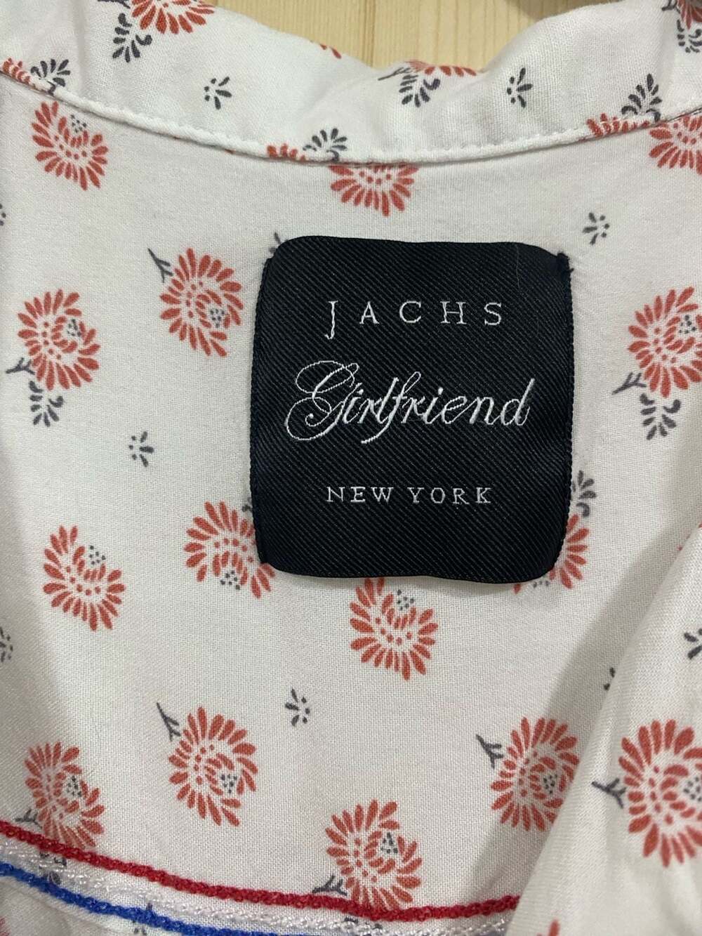 JACHS Girlfriend New York Women's Floral Print Short Sleeve Button Down Blouse X - Picture 3 of 8